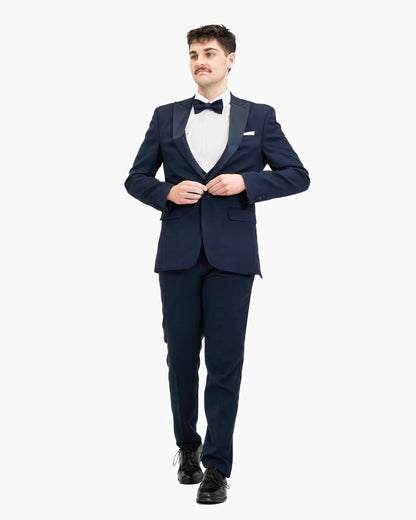 3-Piece Tailored-Fit Tuxedo with Peak Lapel
