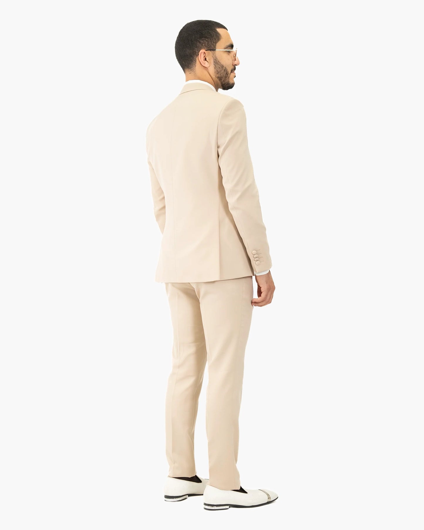 3-Piece Tailored-Fit Tuxedo with Peak Lapel