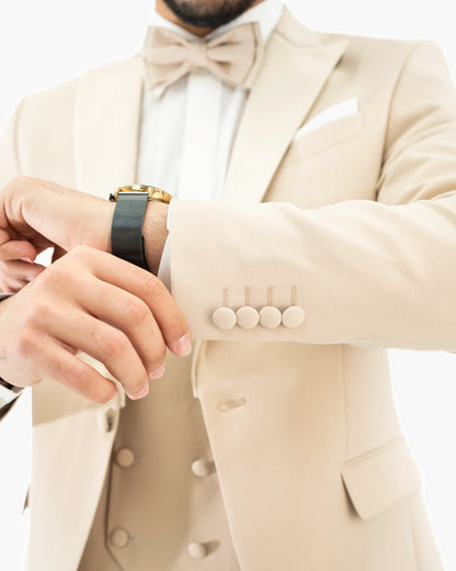 3-Piece Tailored-Fit Tuxedo with Peak Lapel