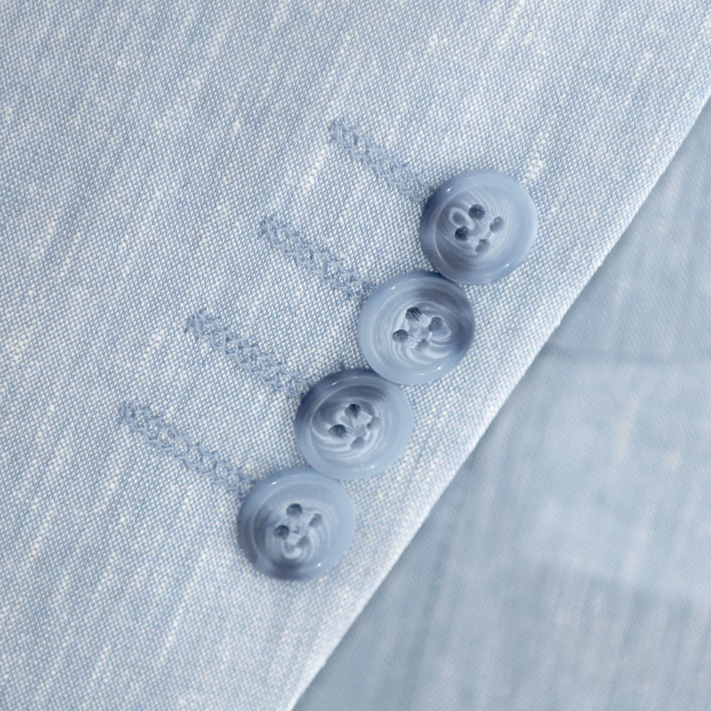 Light Blue Tailored-Fit Linen Suit