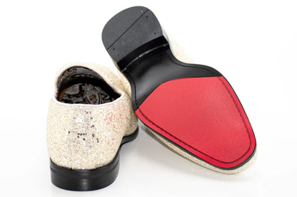 Champagne Glitter Smoking Loafer