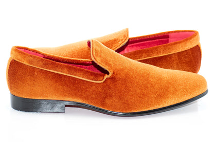 Rust Venetian Velvet Loafer