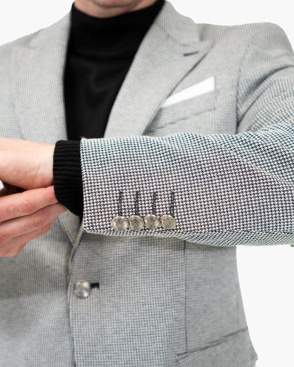 Black & White Houndstooth Tailored-Fit Sport Coat