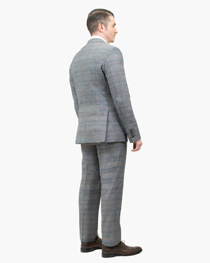 Black and Rust Glen Plaid 3-Piece Tailored-Fit Suit
