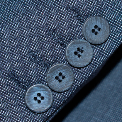 Navy Birdseye 3-Piece Tailored-Fit Suit