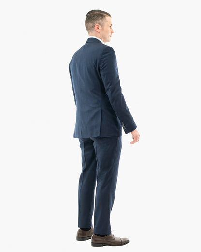Navy 3-Piece Tailored-Fit Twill Suit