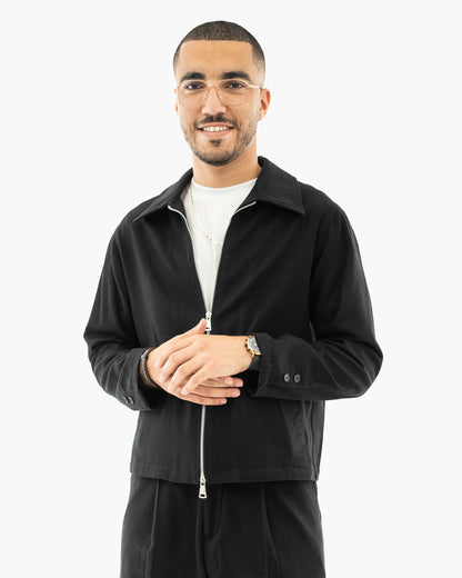 Cotton Blend Zip Lounge Suit