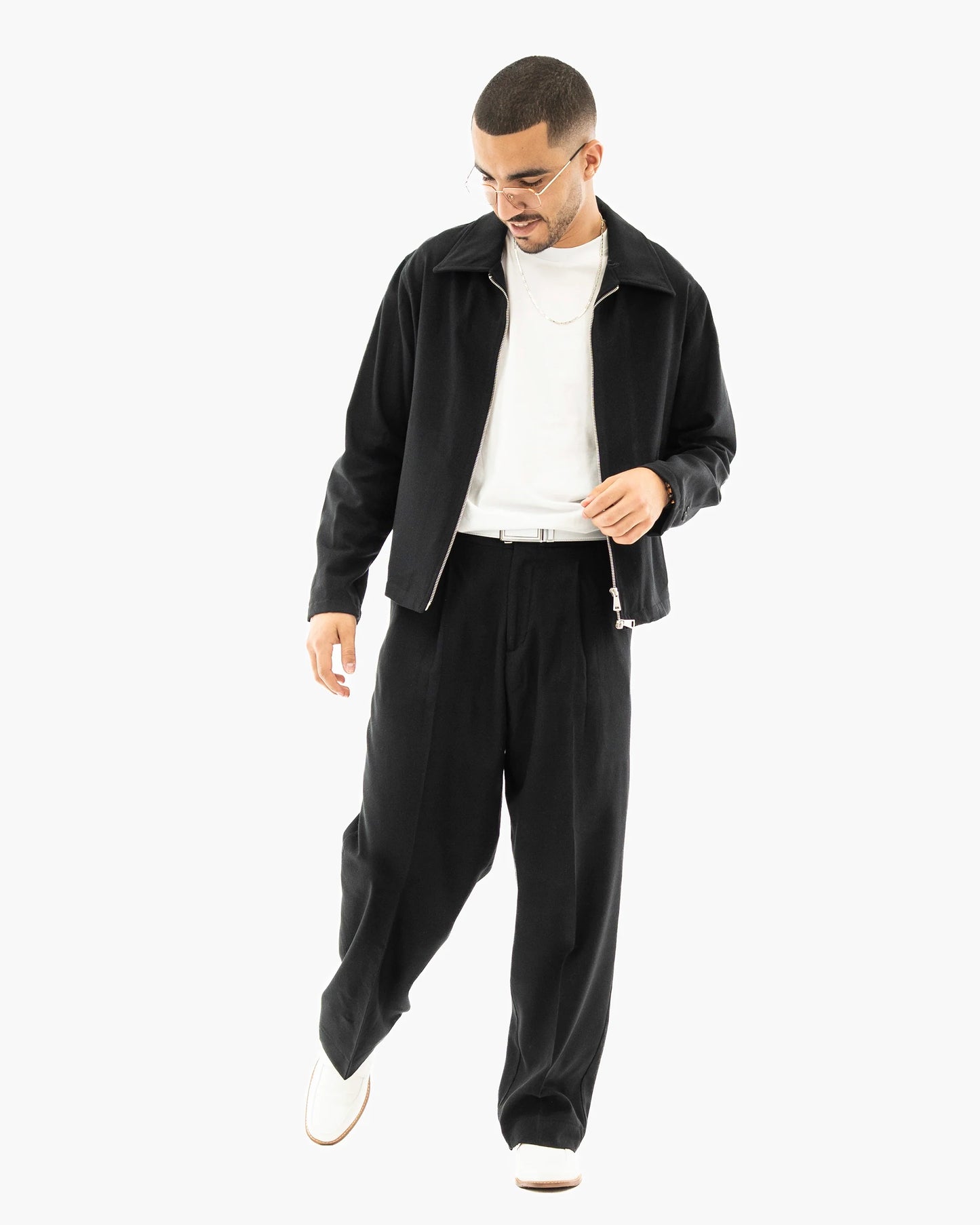 Cotton Blend Zip Lounge Suit