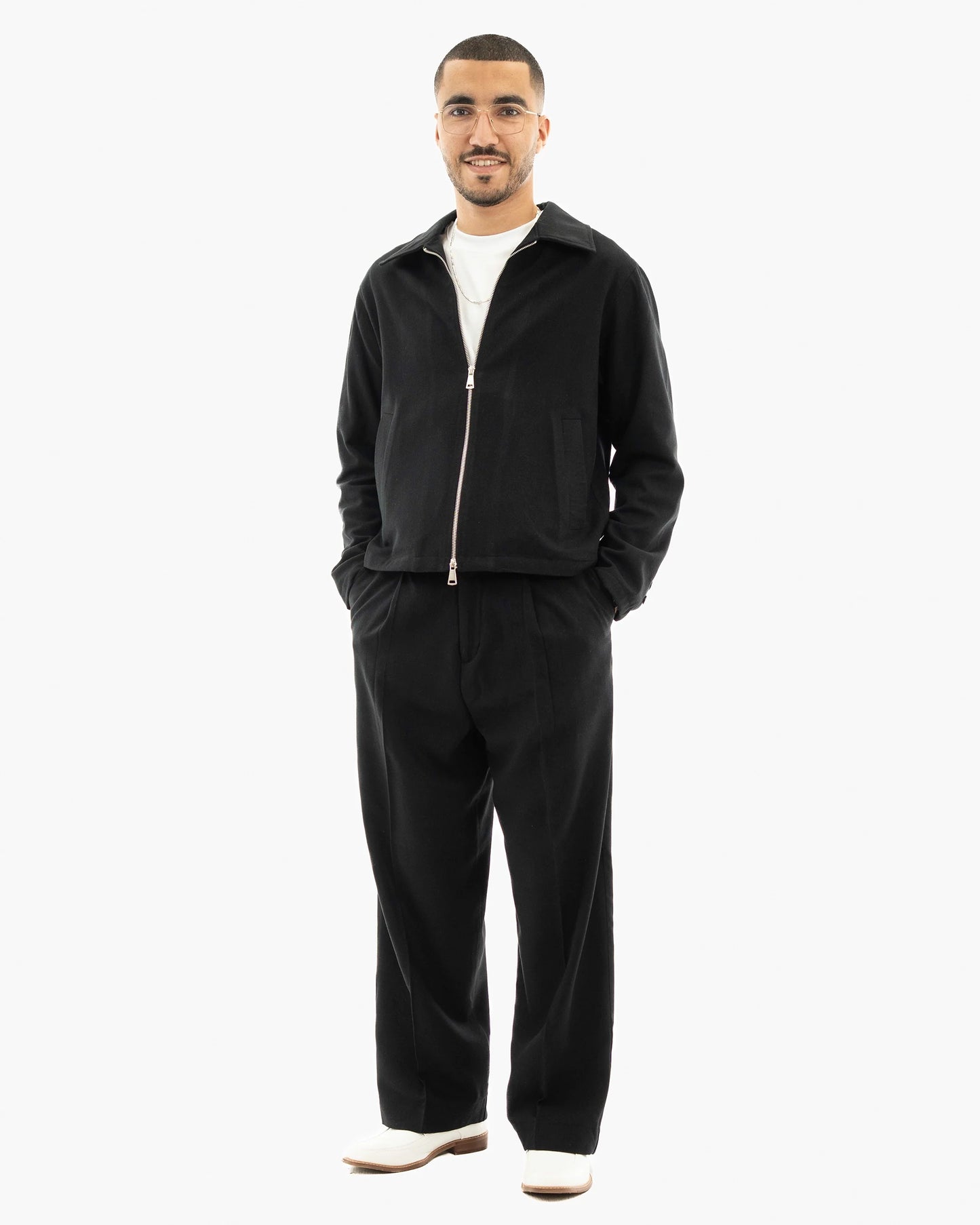 Cotton Blend Zip Lounge Suit