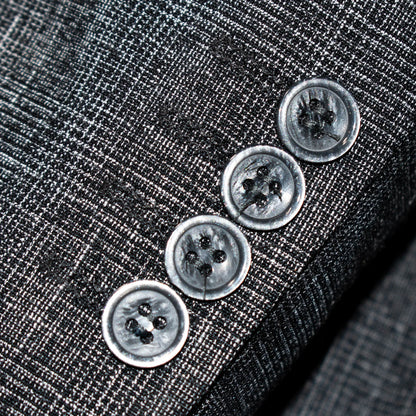 Dark Gray Twill 3-Piece Tailored-Fit Suit