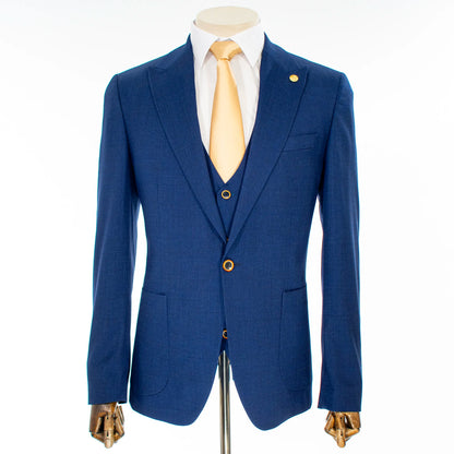 Midnight Blue 3-Piece Tailored-Fit Suit