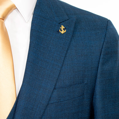 Midnight Blue 3-Piece Tailored-Fit Suit