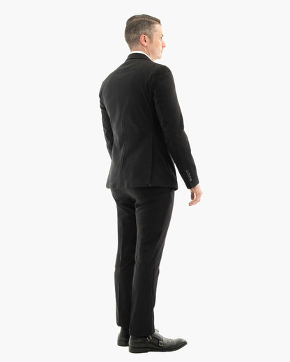 Black Essential 3-Piece Tailored-Fit Suit