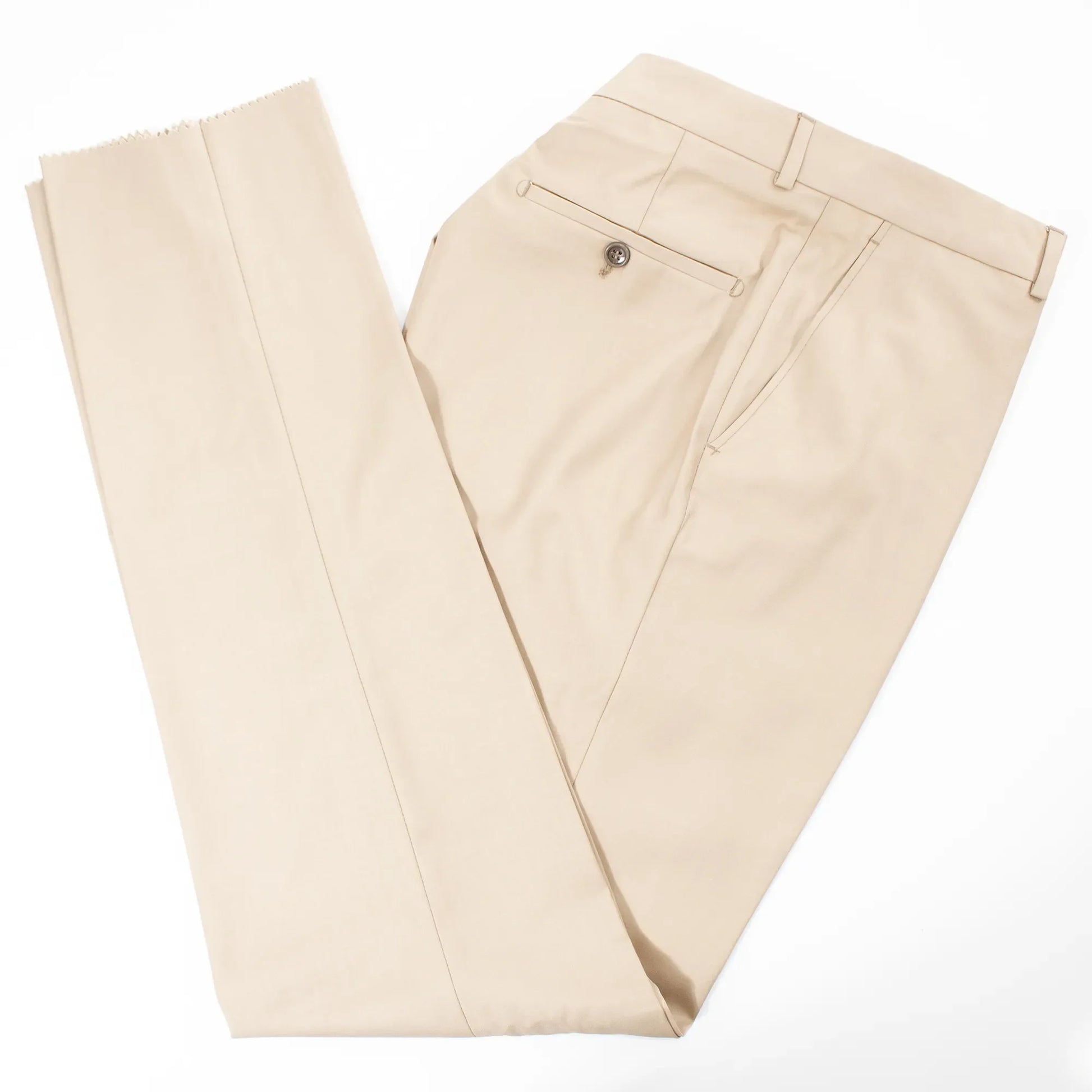 Men's Beige 3-Piece Suit With Double-Breasted Vest