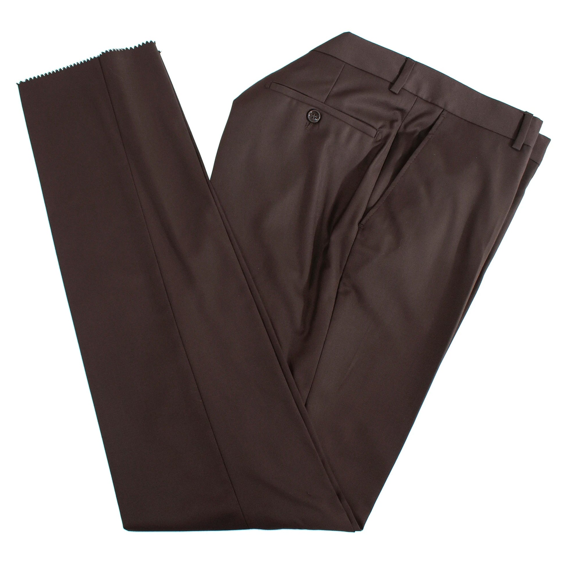 Men's Brown 3-Piece Suit With Double-Breasted Vest