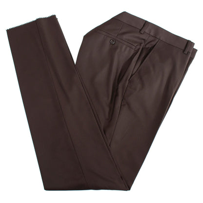 Men's Brown 3-Piece Suit With Double-Breasted Vest