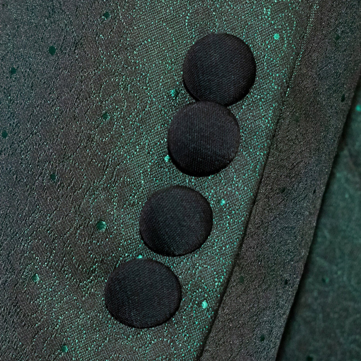 Forest Green Patterned 2-Piece Slim-Fit Tuxedo