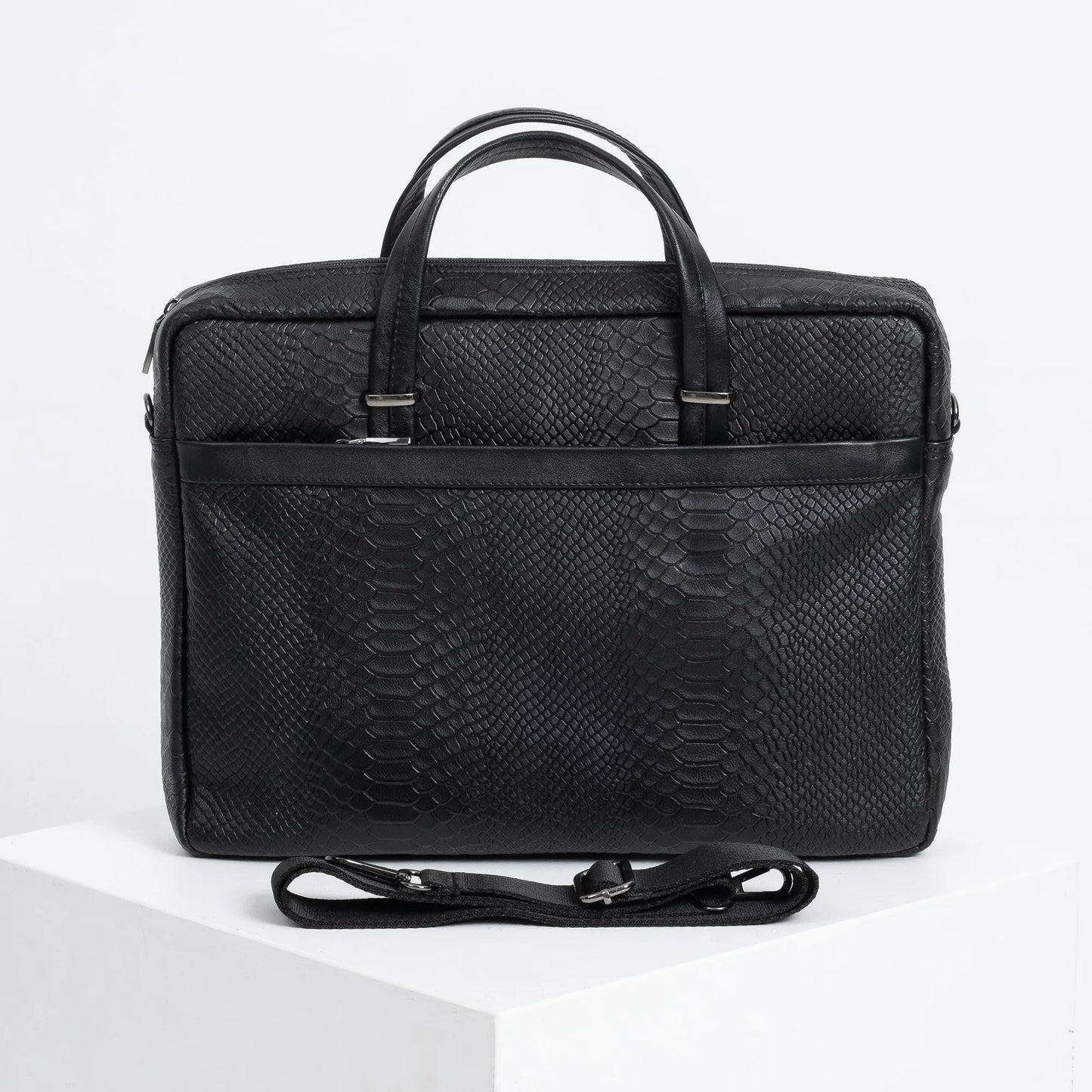 Snake Skin  Designed Leather Handmade Brief Case