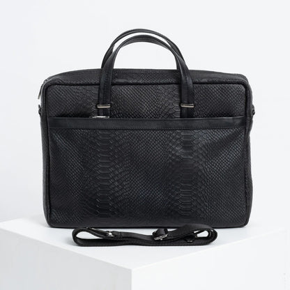 Snake Skin  Designed Leather Handmade Brief Case