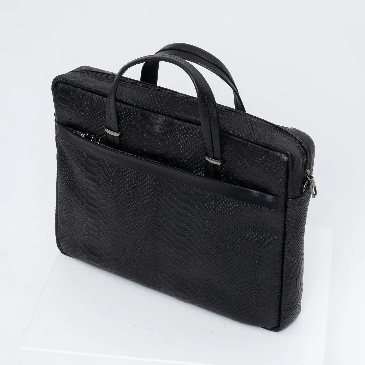 Snake Skin  Designed Leather Handmade Brief Case