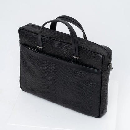 Snake Skin  Designed Leather Handmade Brief Case