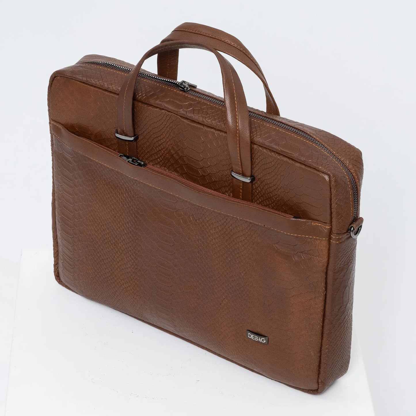Snake Skin  Designed Leather Handmade Brief Case