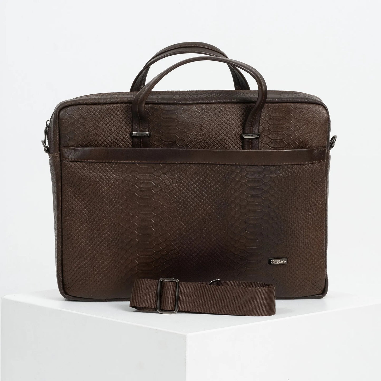 Snake Skin  Designed Leather Handmade Brief Case