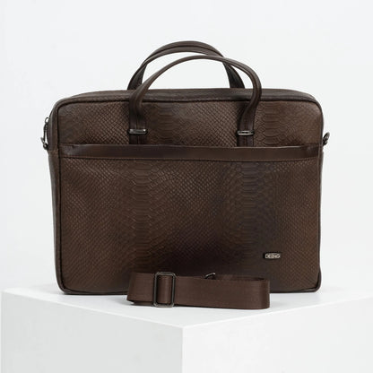 Snake Skin  Designed Leather Handmade Brief Case