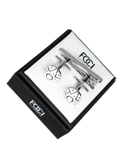 Star Roundel Cufflinks & Tie-Bar Set