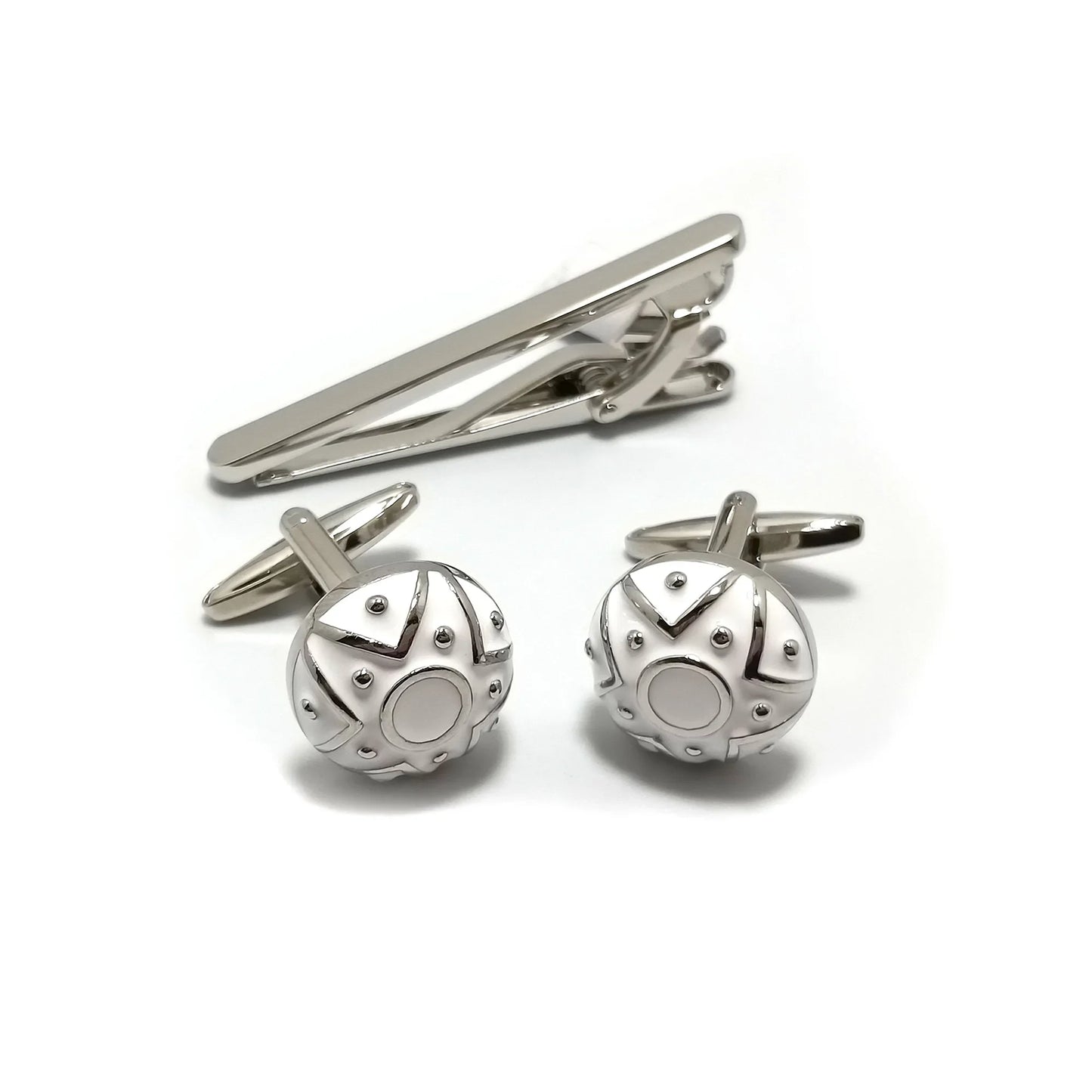 Star Roundel Cufflinks & Tie-Bar Set