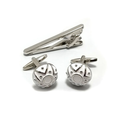 Star Roundel Cufflinks & Tie-Bar Set