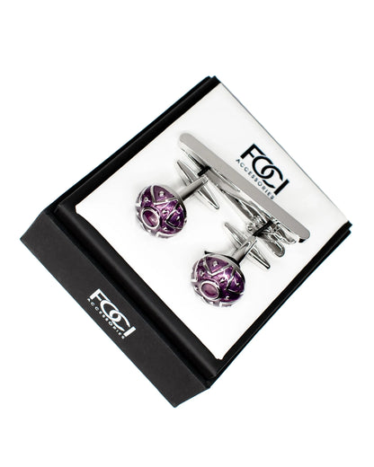 Star Roundel Cufflinks & Tie-Bar Set