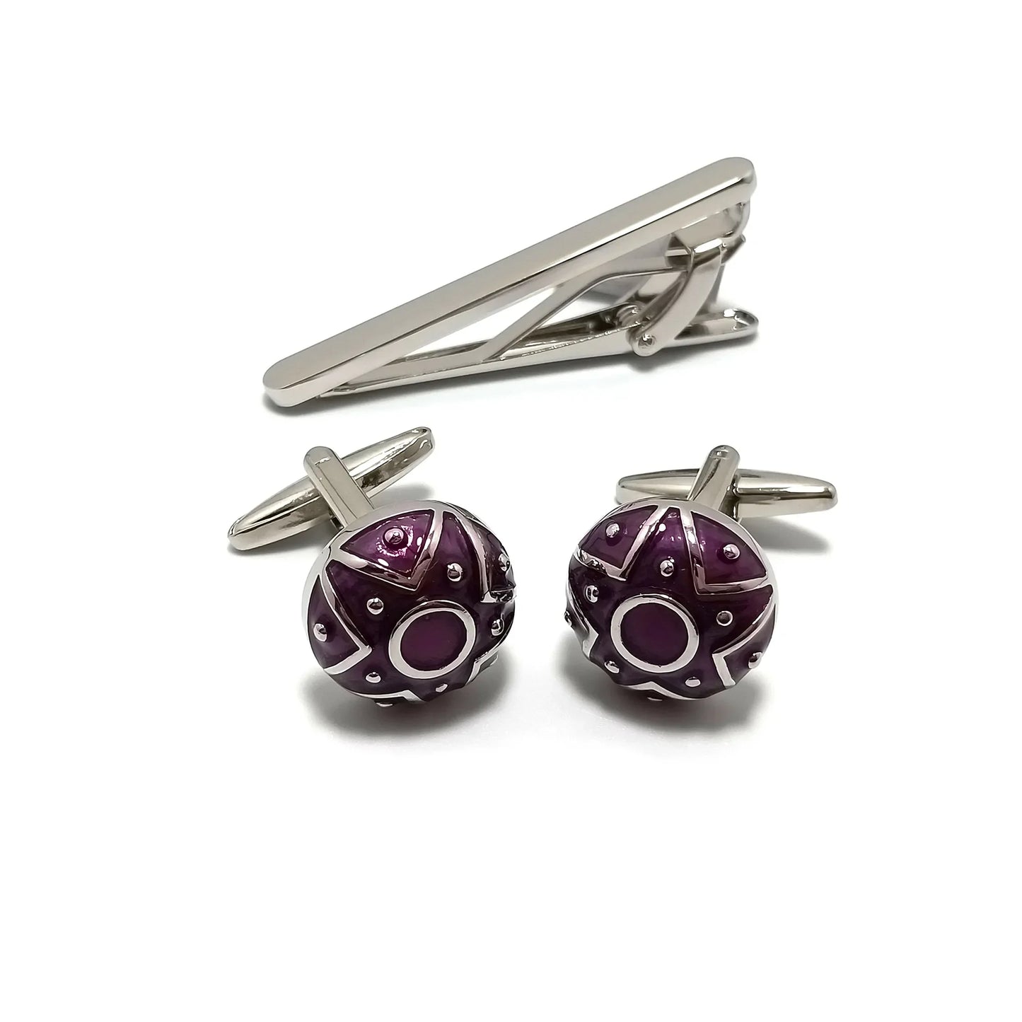 Star Roundel Cufflinks & Tie-Bar Set