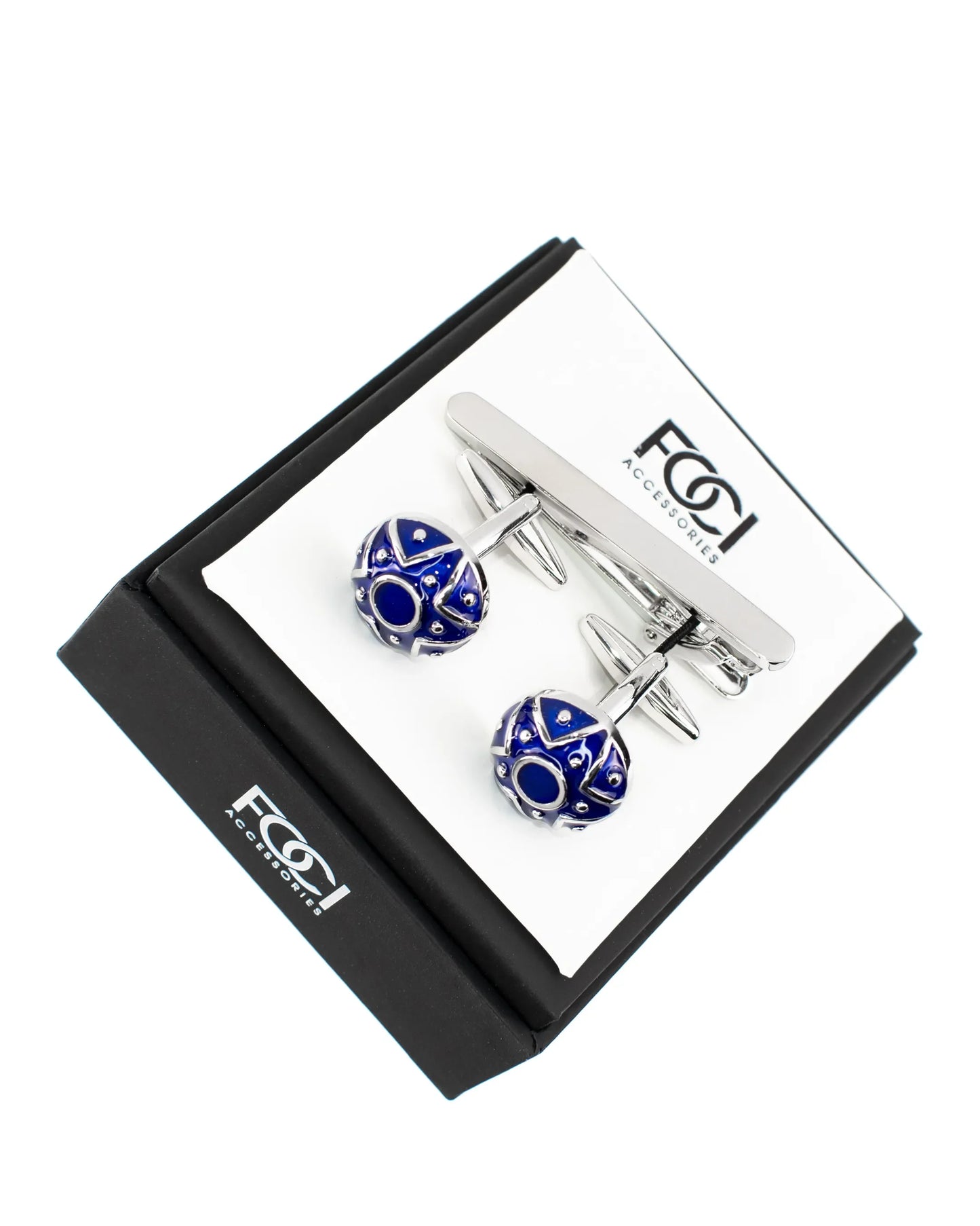 Star Roundel Cufflinks & Tie-Bar Set