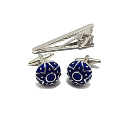 Star Roundel Cufflinks & Tie-Bar Set