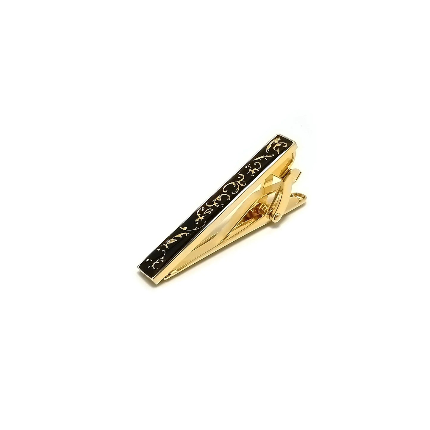 Floral Roundel Cufflinks & Tie-Bar Set