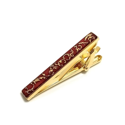 Fleur de Lis Solar Cross Cufflinks & Tie-Bar Set