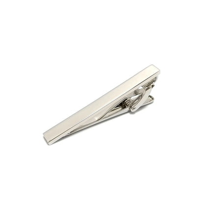 Silver Waves Cufflinks & Tie-Bar Set