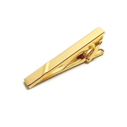 Gold Diamond Textured Cufflinks & Tie-Bar Set