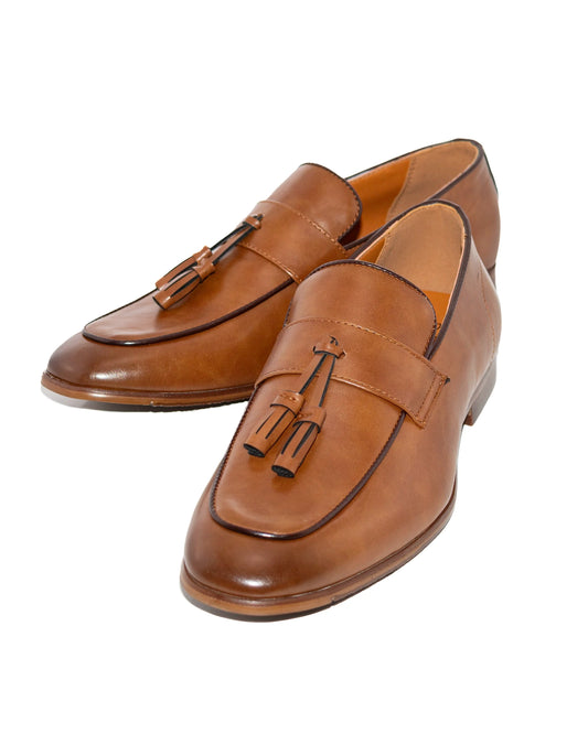 Dark Cognac Tasseled Loafer