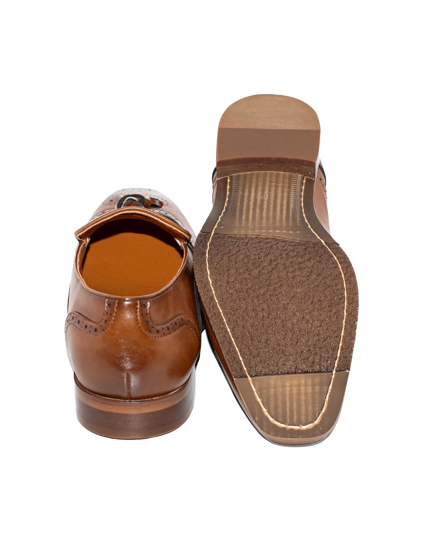 Dark Cognac Tasseled Wingtip Loafer