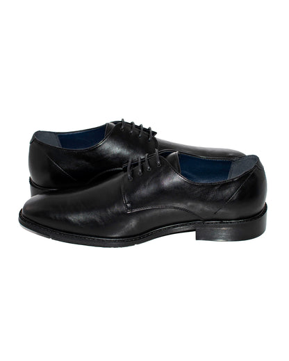 Plain-Toe Lace-Up Derby Dress Shoes