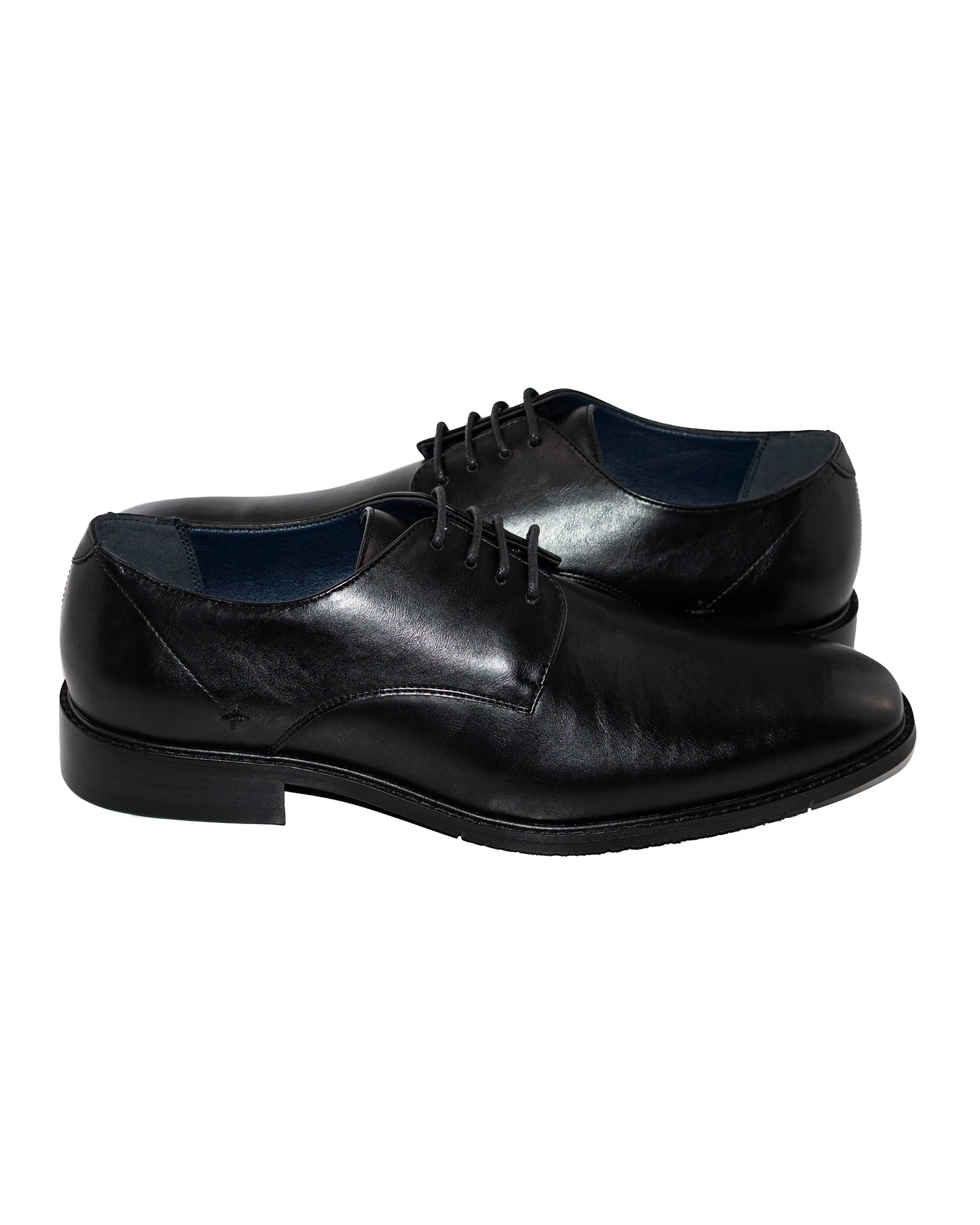 Plain-Toe Lace-Up Derby Dress Shoes