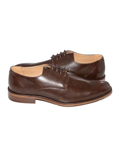 Plain-Toe Lace-Up Derby Dress Shoes