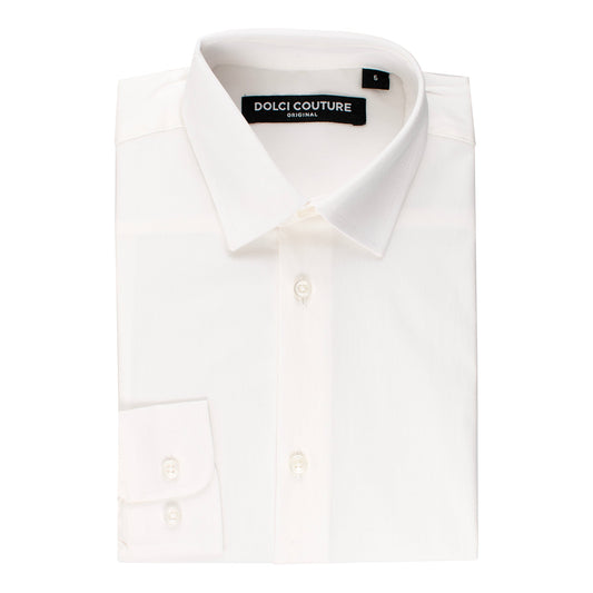 Off-White Stretch Kids Dress Shirt