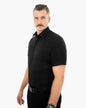 Black Stretch Slim-Fit Short Sleeve Dress Shirt | Front view | Dolce Vesta 