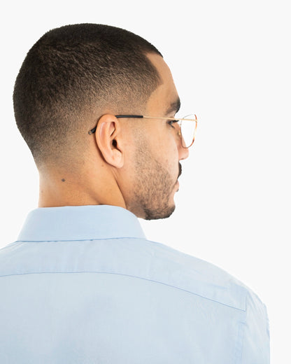 Light Blue Stretch Slim-Fit Dress Shirt