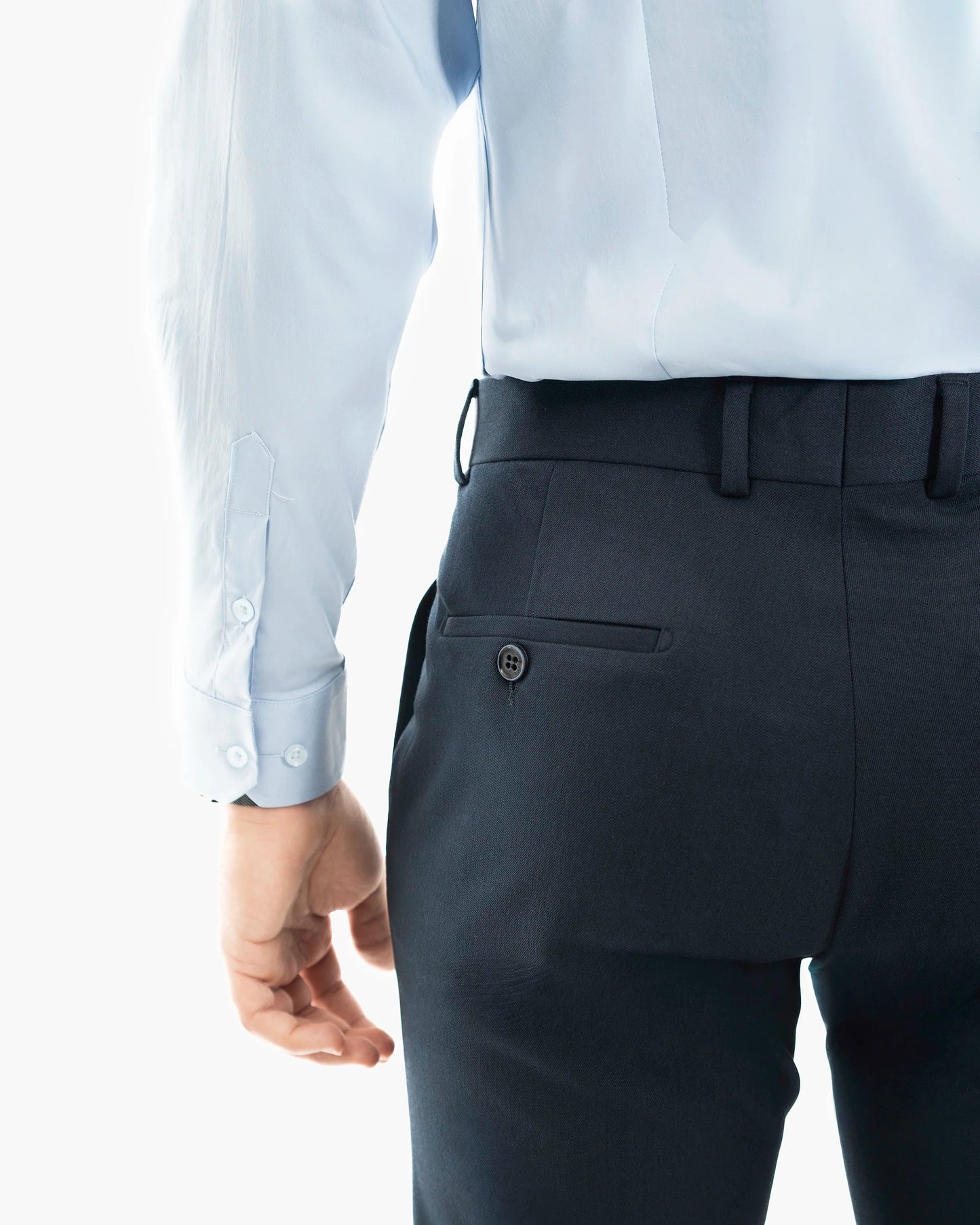 Light Blue Stretch Slim-Fit Dress Shirt