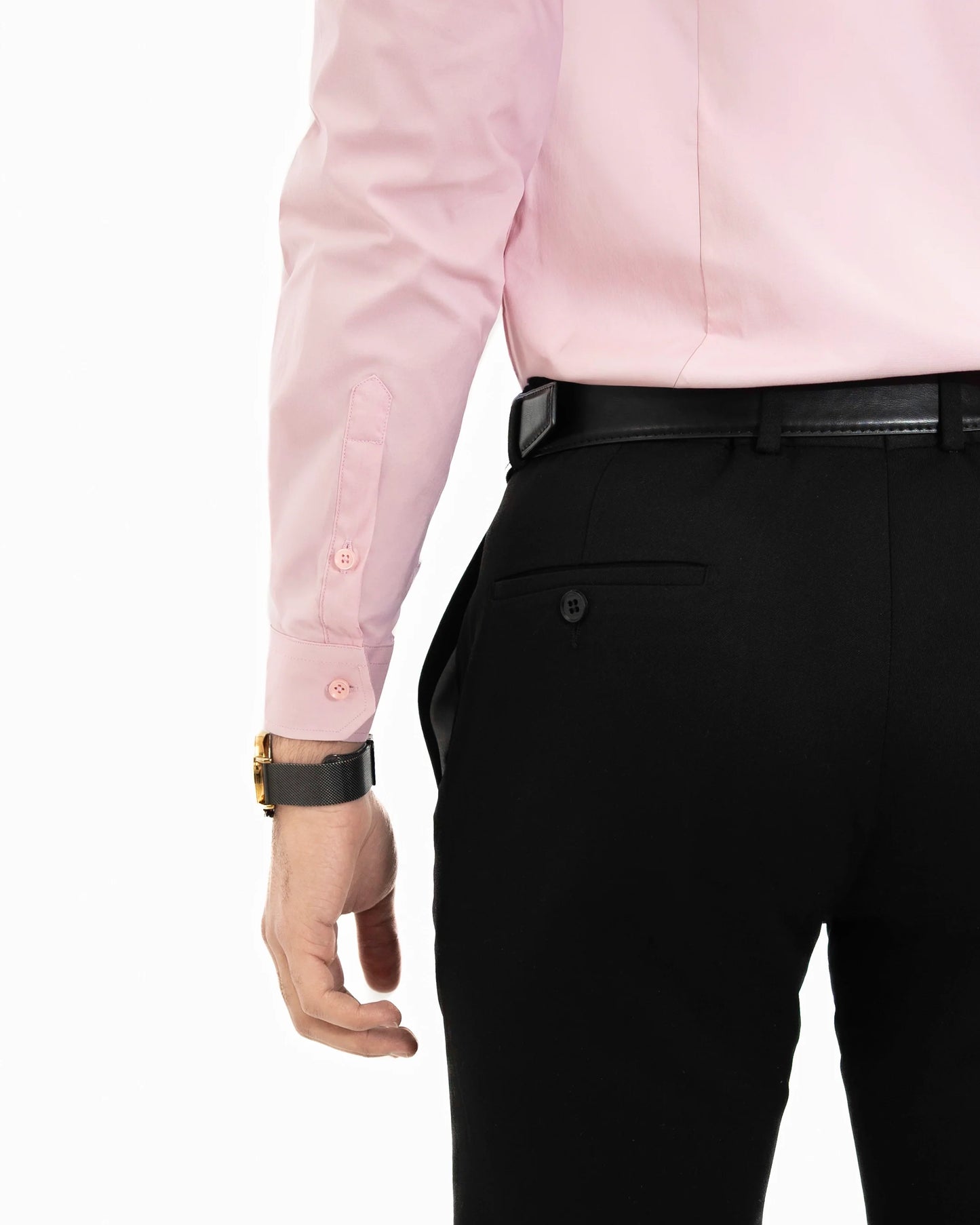 Light Pink Stretch Slim-Fit Dress Shirt