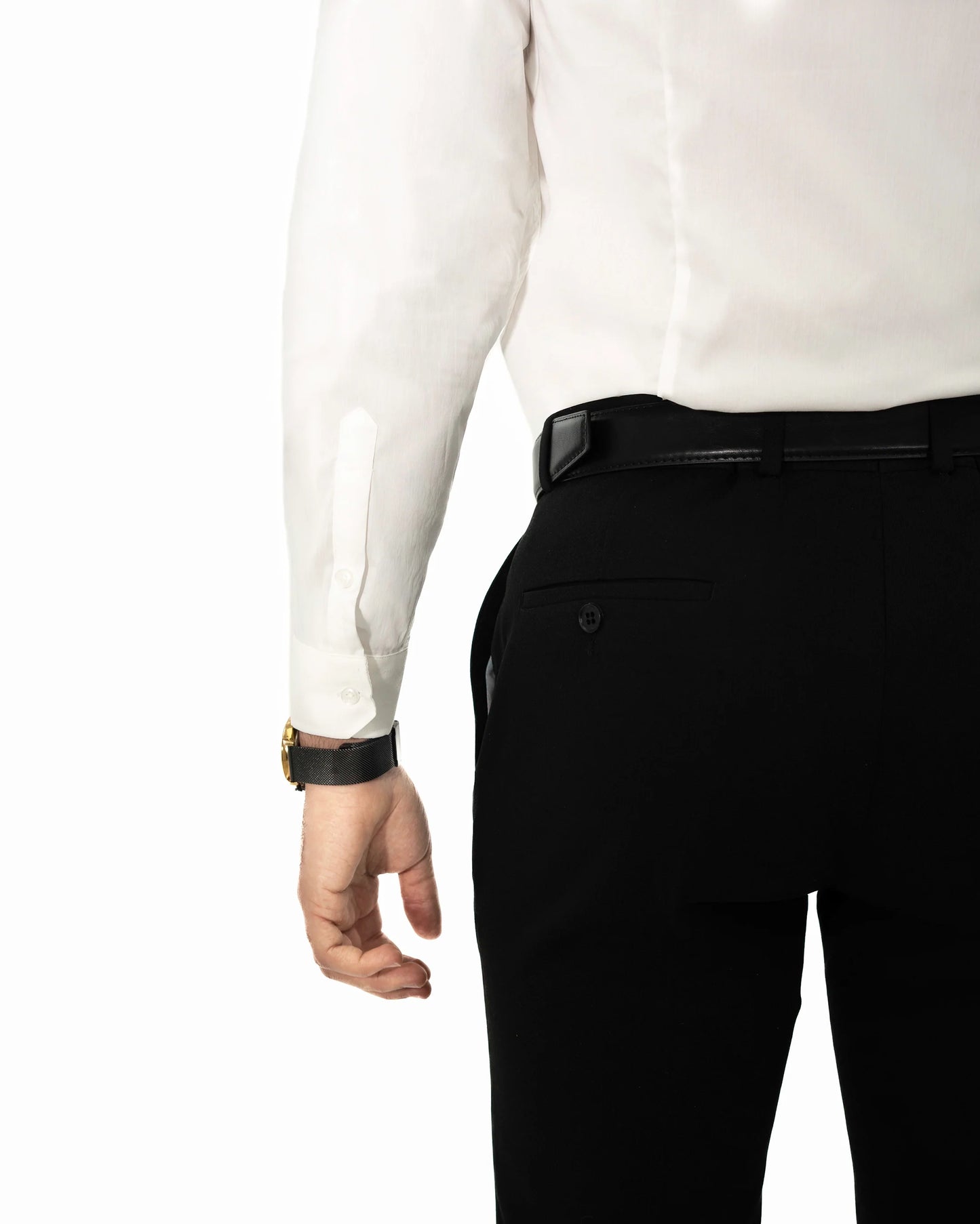 Off-White Stretch Slim-Fit Dress Shirt